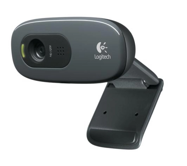 Logitech C270 HD Webcam, Black for Win 10