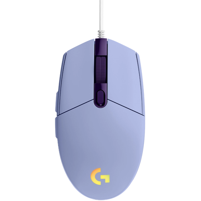 LOGITECH G102 LIGHTSYNC Corded Gaming Mouse - LILAC - USB - EER