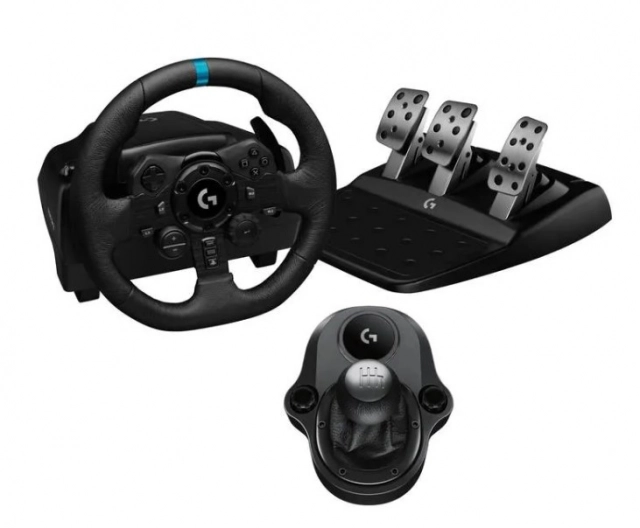 Logitech G923 Trueforce Gaming Racing Wheel + Logitech Shifter