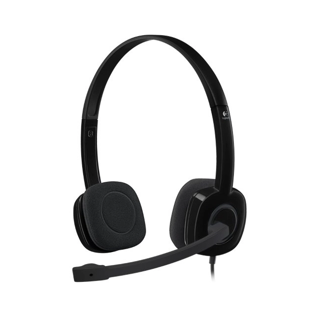 LOGITECH H151 Corded Stereo Headset - BLACK - 3.5 MM
