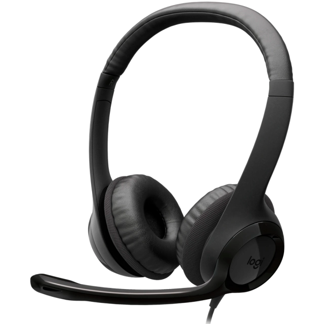 LOGITECH HEADSET-H390 USB-C Computer Headset-MIDNIGHT BLACK-USB-N/A-EMEA28i-935-USB-C