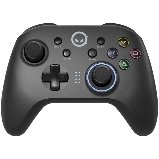 LORGAR TRIX-510, Gaming controller, Black, BT5.0 Controller with built-in 600mah battery, 1M Type-C charging cable ,6 axis motion sensor support nintendo switch ,android,PC, IOS13, PS3, normal size dongle,black