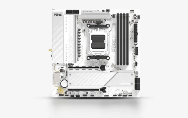 SAPPHIRE AMD B850M AM5 PURE Ryzen R9/R7/R5, 4x DDR5 8000MHz, PCIE 5, 1x M.2 Gen5, 1x M.2 Gen4, LAN 2.5 Gbps, WIFI6, USB, MATX