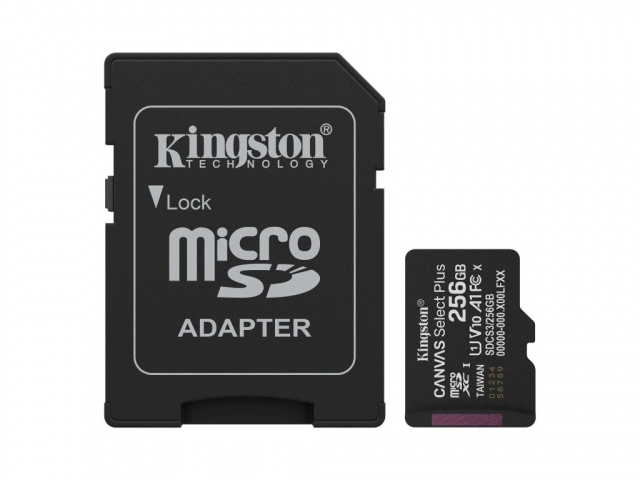 MC MicroSDXC Kingston 256GB Class10 U3/100MB/s-85MB/s SDCS3/256GB + Adapter
