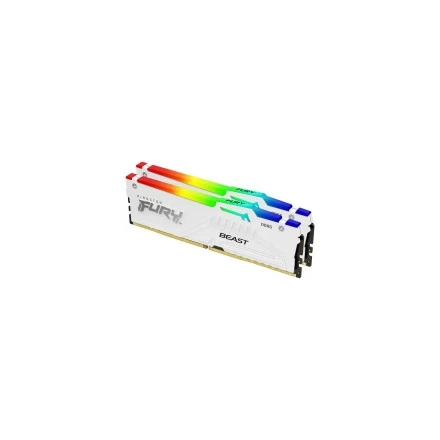 Memorija DDR5 64GB (2x32GB) 5600MHz Kingston Fury Beast RGB XMP KF556C40BWAK2-64 White