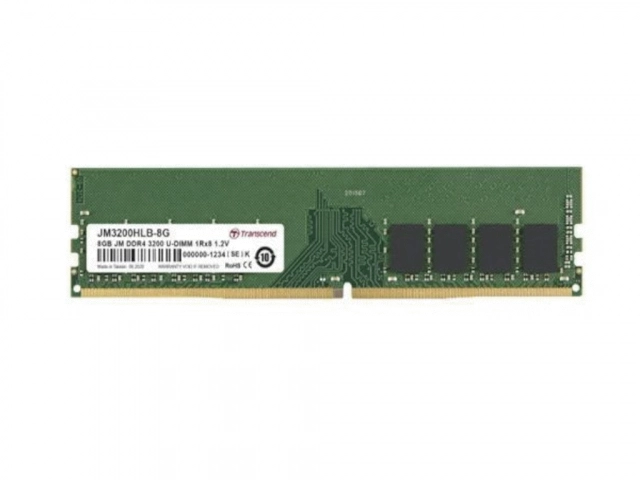 Memorija TRANSCEND 8GB/DIMM/DDR4/3200MHz/CL22/crna