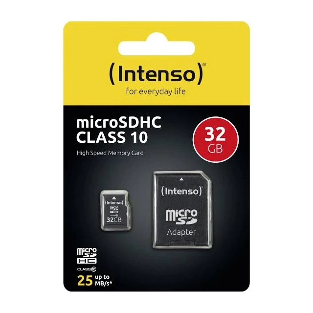 Micro SD Intenso 32GB Class10 3413480 + adapter
