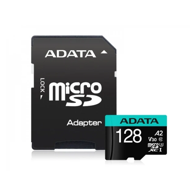 Micro SDXC 128GB A-Data Class 10 + adapter 100/85 MB/s AUSDX128GUI3V30SA2-RA1