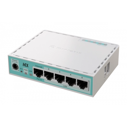 MikroTik E50UG hEX ruter sa 5 x Gigabit LAN / WAN portova 10/100/1000Mb/s + USB (Storage), ARM 64bit