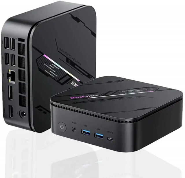 Mini PC Blackview MP100 i3-1215U 16GB/NVMe 512GB/Dual WiFi/LAN/BT/Win11 Pro