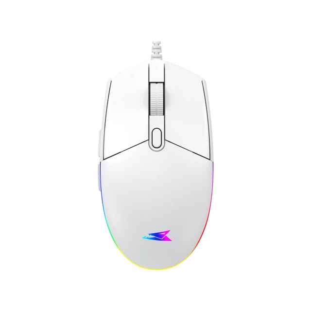 Miš Baracuda CRAB 3600DPI/6D/Optički/RGB/Bela