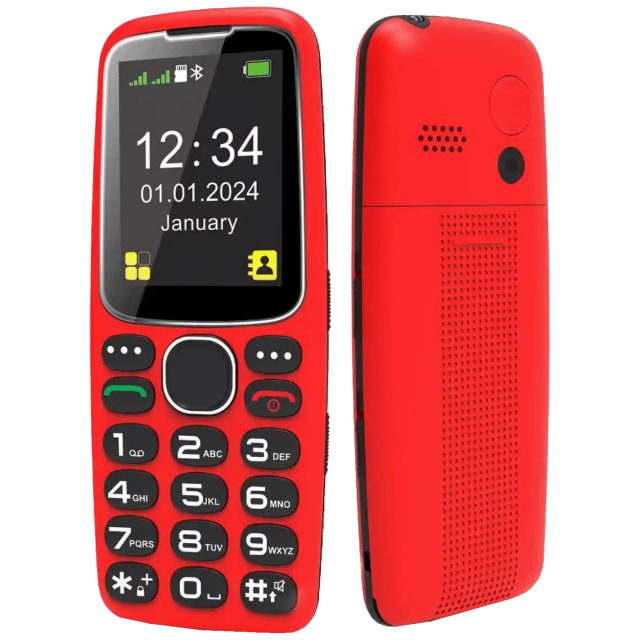 Mobilni telefon Meanit Senior 10 plus crveni