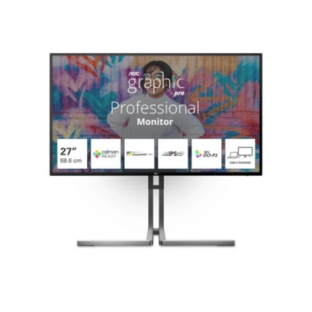 Monitor 27" AOC U27U3CV IPS 3840X2160/60Hz/4ms/HDMI/DP/USB/VESA/pivot