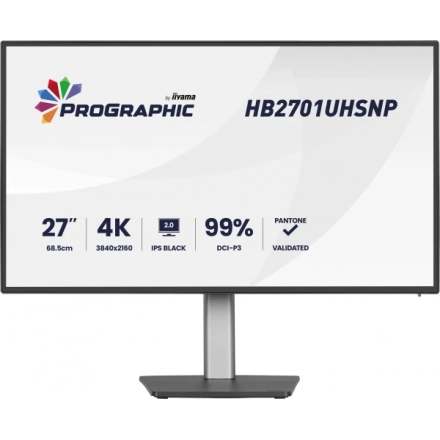 Monitor 27" Iiyama HB2701UHSNP-B1 IPS 3840x2160/60Hz/4ms/HDMI/DP/USB/RJ45/pivot