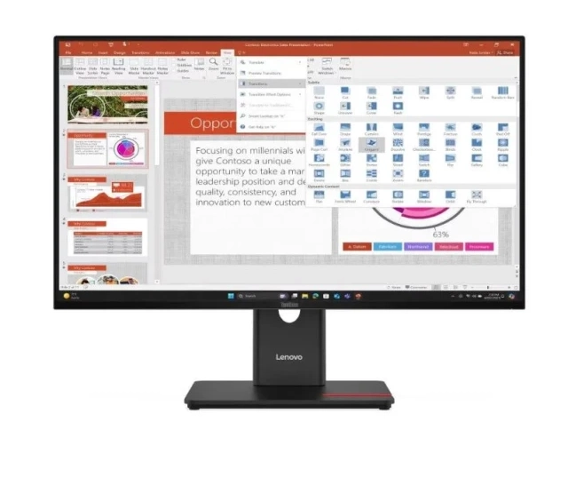 Monitor 27" Lenovo T27-40 64A5MAT6EU IPS/1920x1080/120Hz/4ms/HDMI/DP/VGA/USB