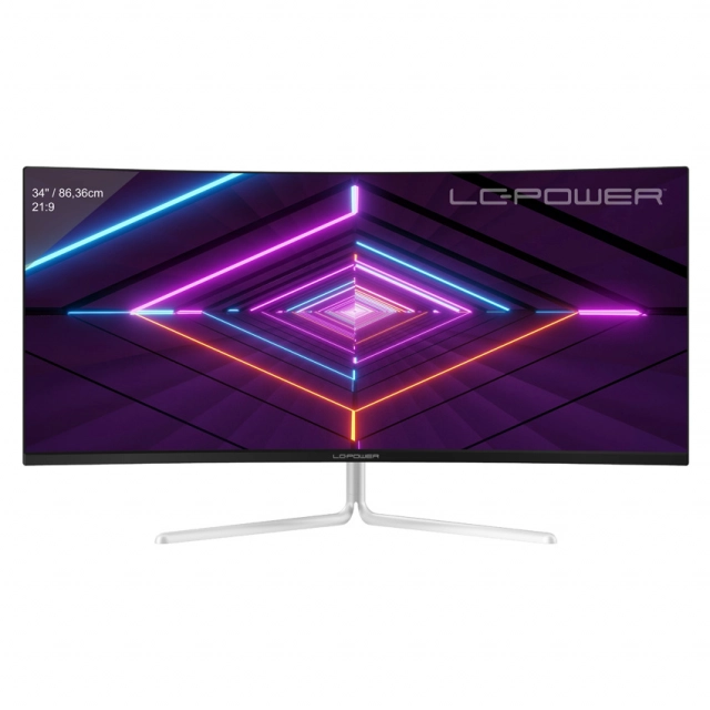 Monitor 34" LC Power LC-M34-UWQHD-100-C-V3 UltraWide QHD, 3440x1440, 120Hz, Curved, 2xDP/2xHDMI, Audio out