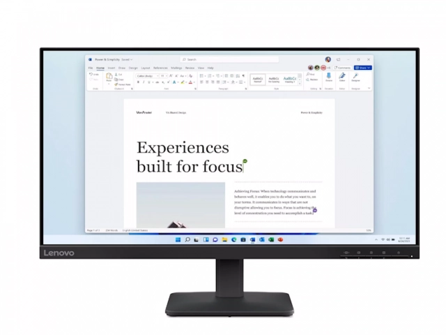Monitor LENOVO L24-4e 23.8 "/IPS/1920x1080/100Hz/4ms/HDMI, VGA/crna