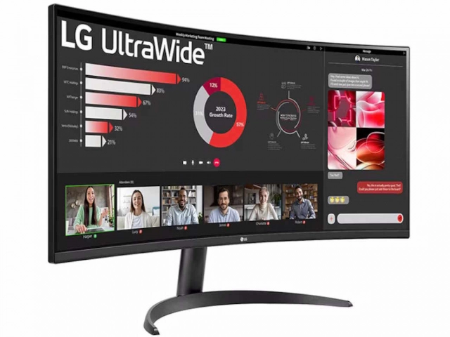Monitor LG 34WR50QK-B.AEU 34"/VA,21:9,zakrivljen/3440x1440/100Hz/5ms GtG/HDMIx2,DP/crna