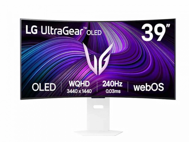 Monitor LG UltraGear 39GX90SA 39"/OLED,zakrivljen,21:9/3440x1440/240Hz/0,03ms GtG/HDMIx2,DP,USB/bela