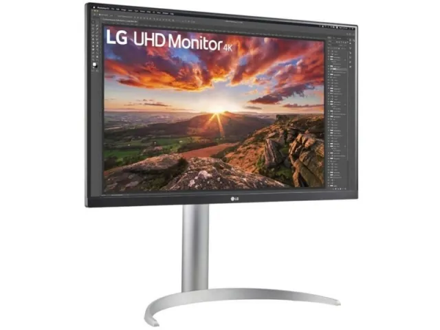 Monitor LG 27UP850K-W 27"/IPS/3840x2160/60Hz/5ms GtG/HDMIx2,DP,USB,USB type C/VESA/pivot/srebrna