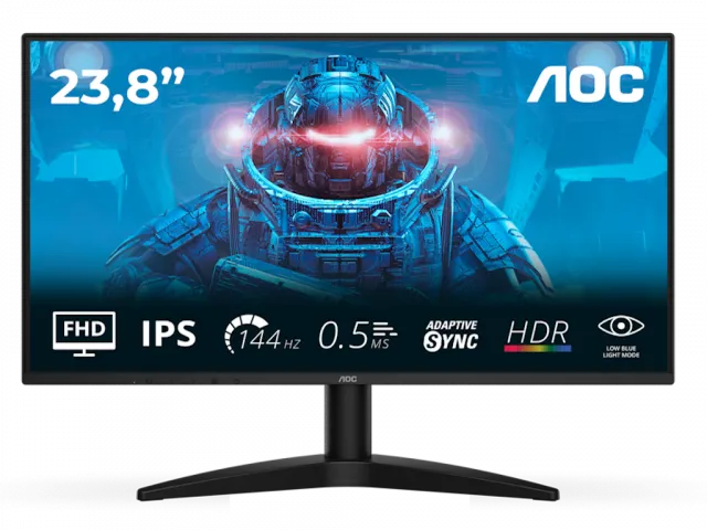Monitor AOC 24B36X  23.8"/IPS/1920X1080/144Hz/0.5ms MPRT/HDMI,DP/Adaptive sync/VESA/crna
