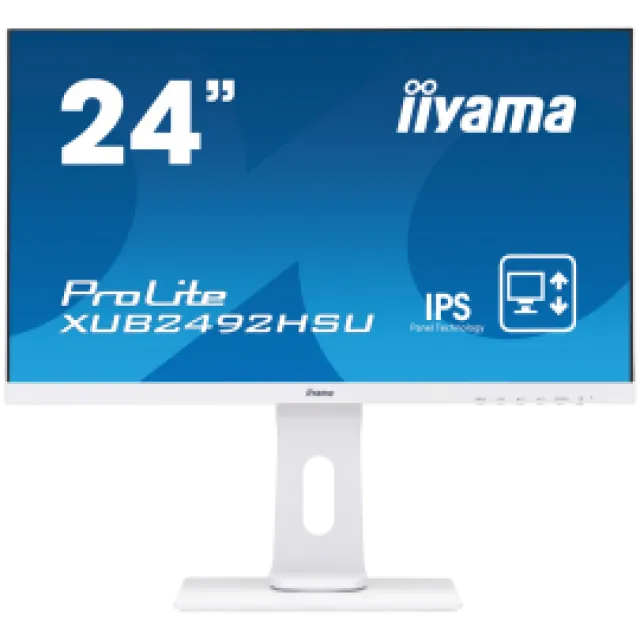 24" WHITE IPS panel, 1920x1080 at 120Hz, EyeComfort, 15cm height adjustable stand, 350cd/m2, 1500:1, Speakers, HDMI, DisplayPort, 1ms MPRT, USB 2x3.2 plus 2x USB-C