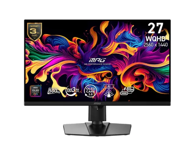 MSI 27 inča MPG 271QR QD-OLED X50 2560x1440 OLED 500Hz G-Sync gaming monitor