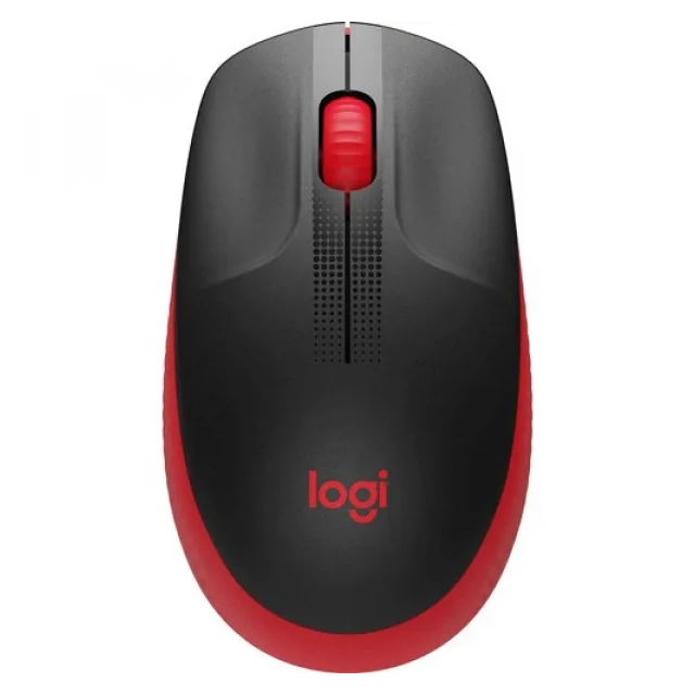 Mouse Wireless Logitech M190 Full Size Wirless Mouse Red