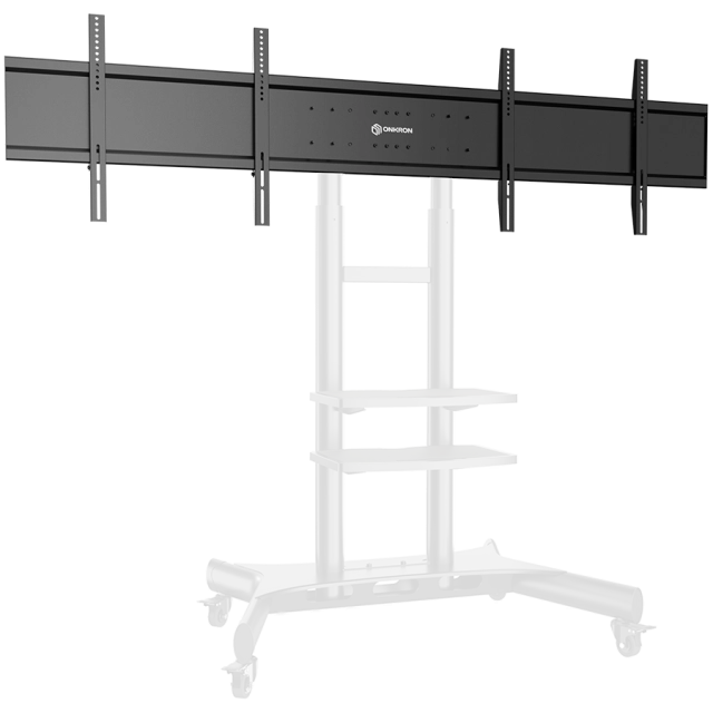 ONKRON Dual Screen VESA Panel Accessory for TS1881 Mobile TV Stand up to 90.9 kg, Black