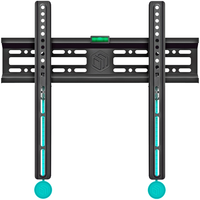 ONKRON Fixed TV Wall Mount for 32 to 65-inch Flat Panel TVs Digital Panels 50 kg, Black