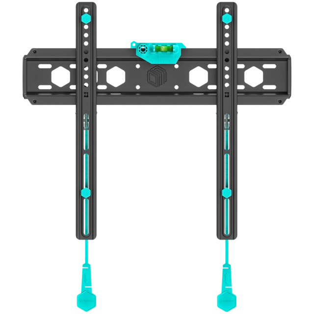 ONKRON Fixed TV Wall Mount for 32 to 65-inch Flat Panel TVs Digital Panels 56,8 kg, Black