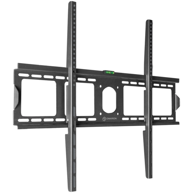 ONKRON Fixed TV Wall Mount for 55 to 100-inch Flat Panel TVs Digital Panels 75 kg, Black