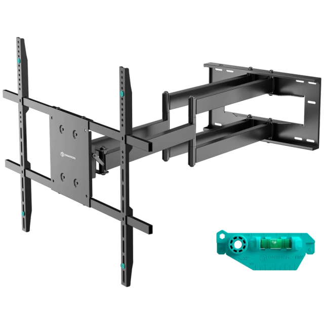 ONKRON Full Motion TV Wall Mount for 42" to 110-inch Screens up to 100 kg, Black