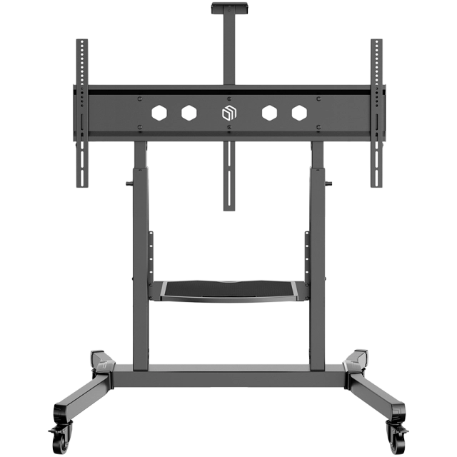 ONKRON Mobile TV Stand Rolling TV Cart for 50 to 100-Inch Screens up to 120 kg, black