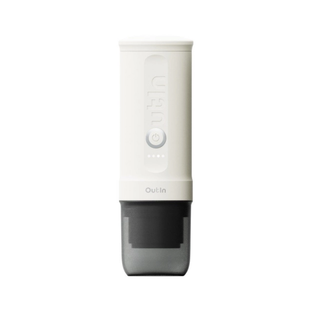 OUTIN Nano Espresso Machine, model OTEM-01, color Pearl White