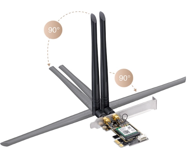 PCI-E mrežna kartica Wi-Fi 6E kartica Cudy WE3000 AX5400