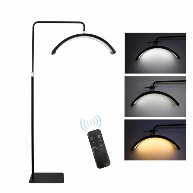 Podna LED lampa Half moon crna