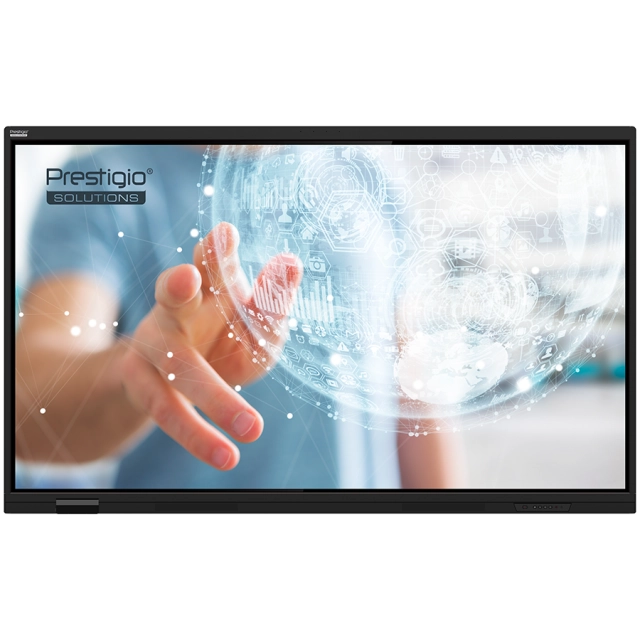PRESTIGIO SOLUTIONS Multiboard 75-inch Light Series Gen 7, Android 14, Google EDLA, AI button, 8/128GB, 50TP, black