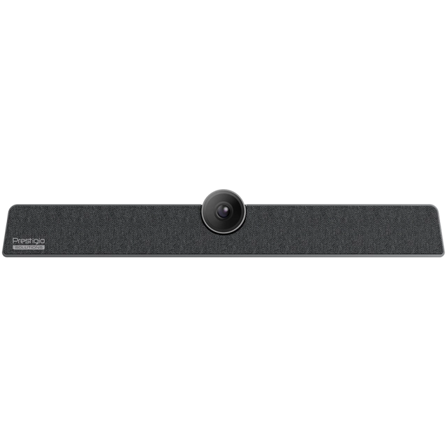 Prestigio Solutions Video Conferencing Collaboration Bar Alpha: UHD, 12MP, 6 mic, 8m (Range), Connection via USB Type-C or AUX