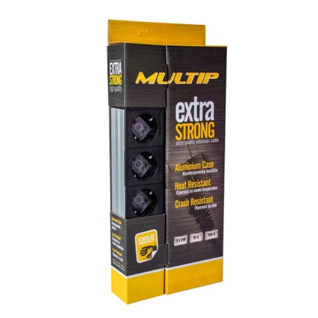 Produžni kabl Multip 1001061 sa 5 utičnica/prekidač/5m