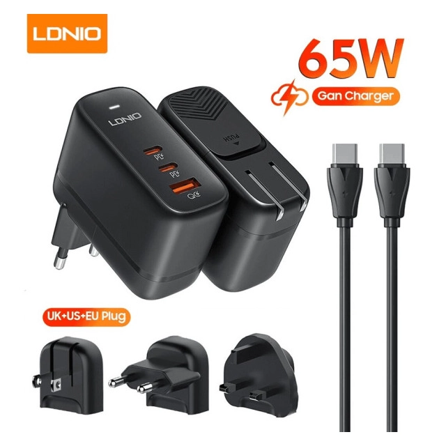 Punjač za laptop USB-C 65W Q366 GaN QC3.0, 2xPD3.0/209777