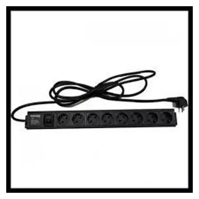 Razvodni PDU panel 19"/1U 220V, 8 mesta, prenaponska zastita, 1.8m (PDU-8SP-1U)