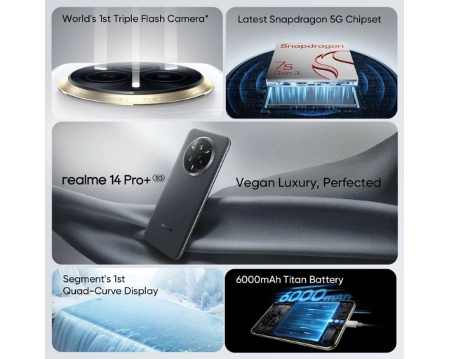 REALME 14 Pro+ 5G RMX5051 Suede Grey 12/512GB mobilni telefon 