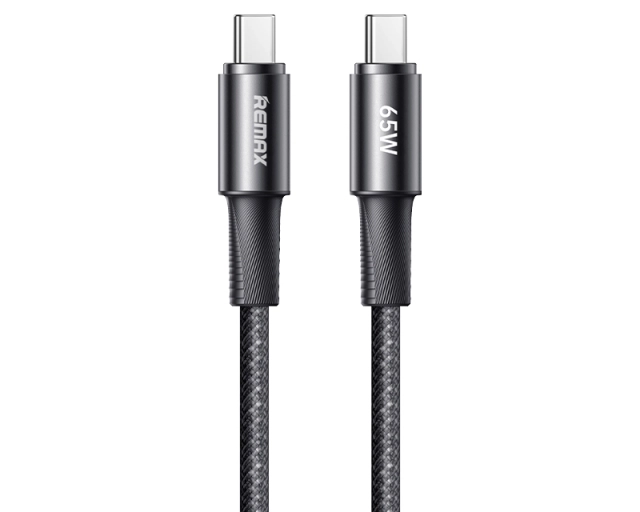 REMAX DATA kabl BRAIDED TIP C na TIP C CB25 65W 1.2m, crni 