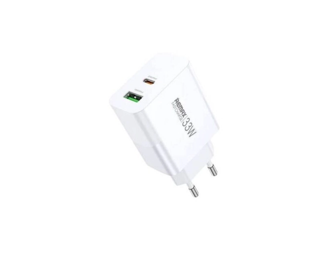 REMAX Strujni Fast punjac Kiddy 1xUSB 3.0+1xTIP C 33W RP-U122, beli 