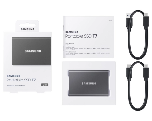 SAMSUNG Portable T7 2TB sivi eksterni SSD MU-PC2T0T 