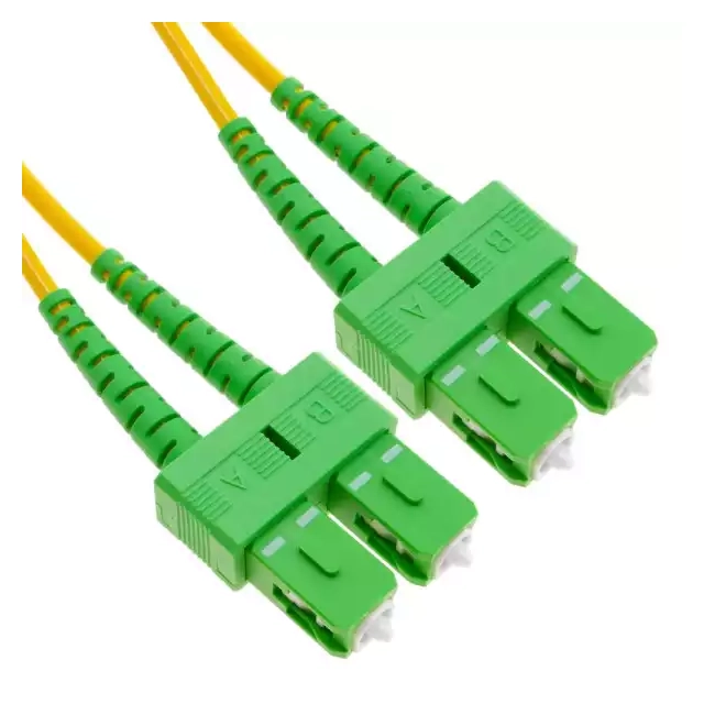 SC-APC / SC-APC singlemode duplex fiber adapter, APC (angle-polished connectors)