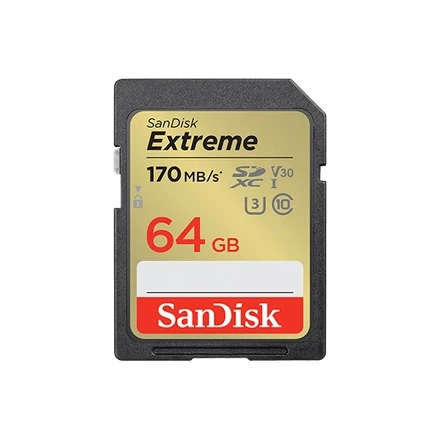 SD Card 64GB SanDisc Extreme SDSDXV2-064G-GNCIN