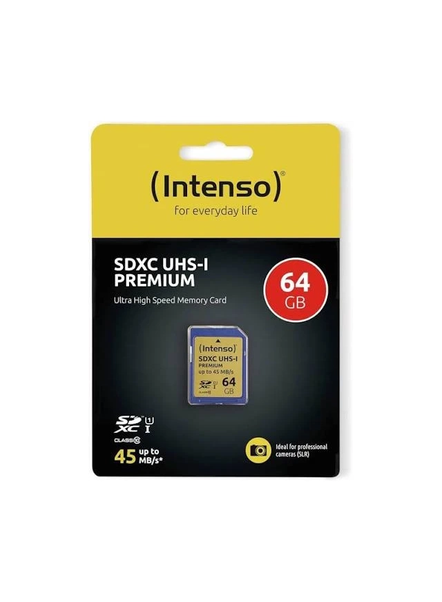 SD Card Intenso 64GB UHS-I Premium 3421490