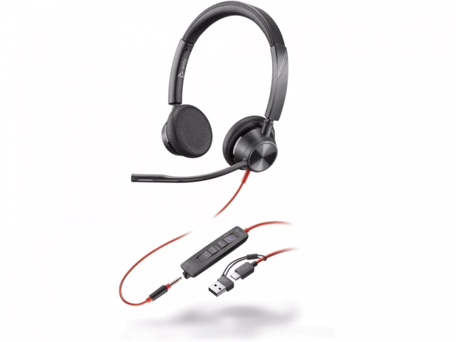 HP PSG Slušalice HPPoly Blackwire 3325 Stereo MS Teams Cert USB-C Headset +3.5mm Plug +USB-C/A Adapter (8X2